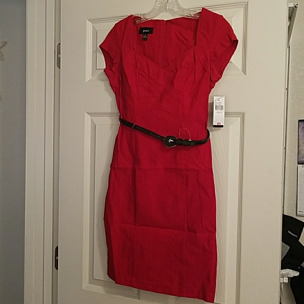 Red work dress